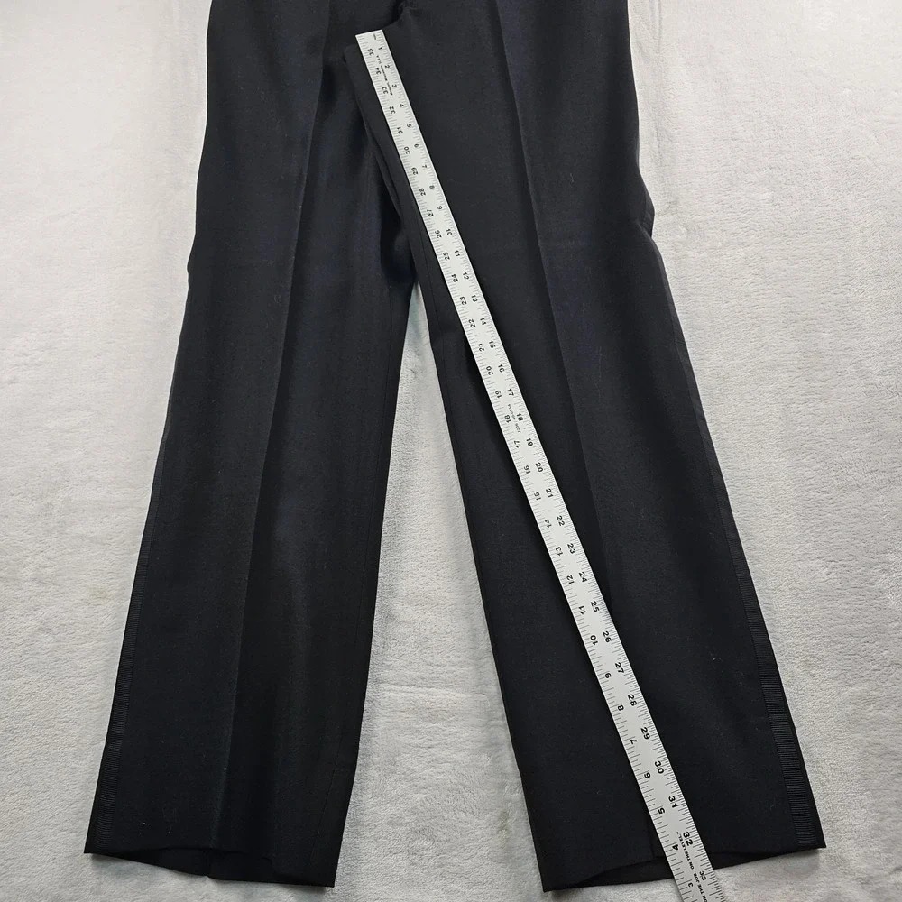 Georgetown Tuxedo Suit Peak Lapel 100% Wool Mens 40L 32x32 Satin Stripe Wedding